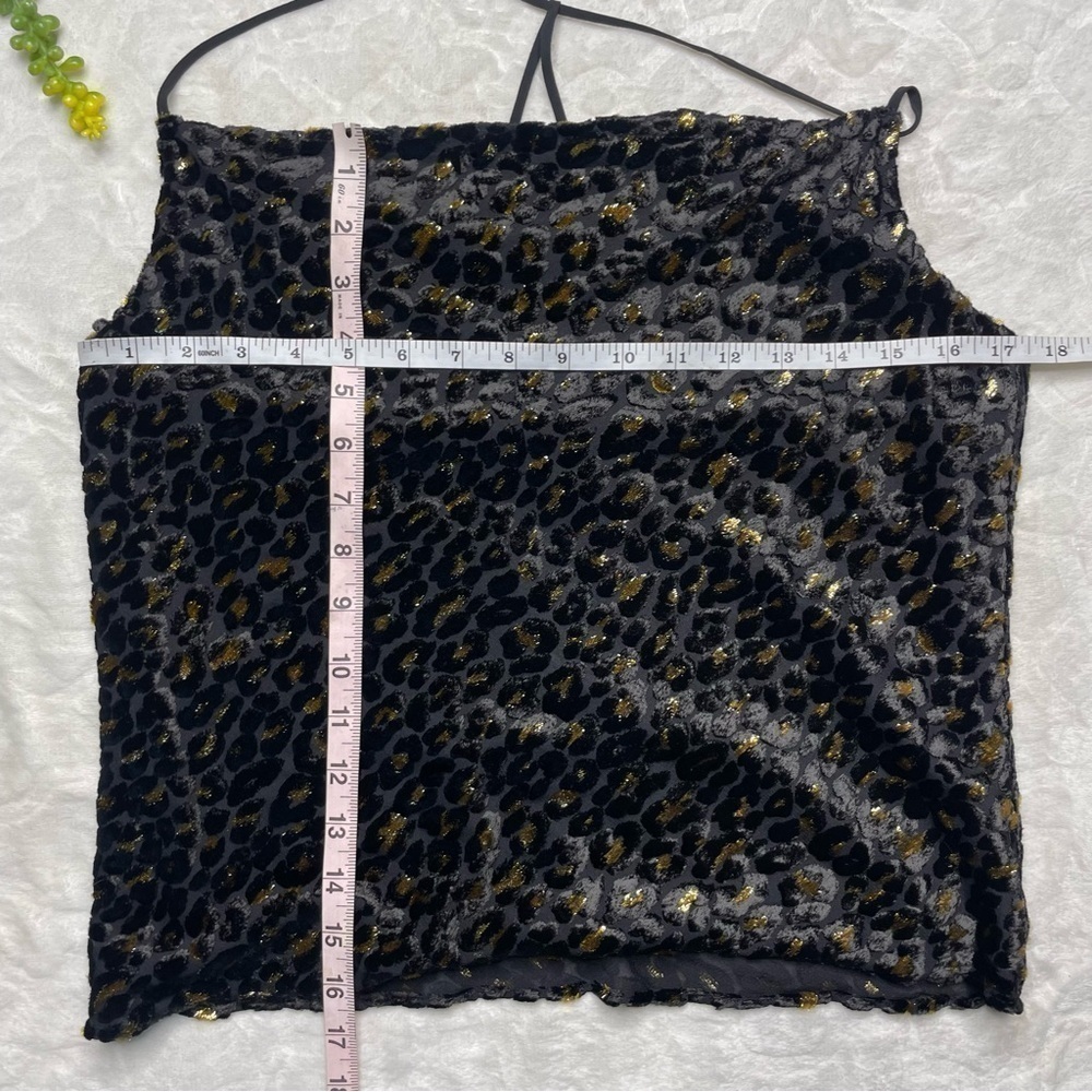 Intermix Gillian Velvet Devore Leopard Print Blac… - image 13